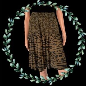 Carole Little Animal Print Skirt